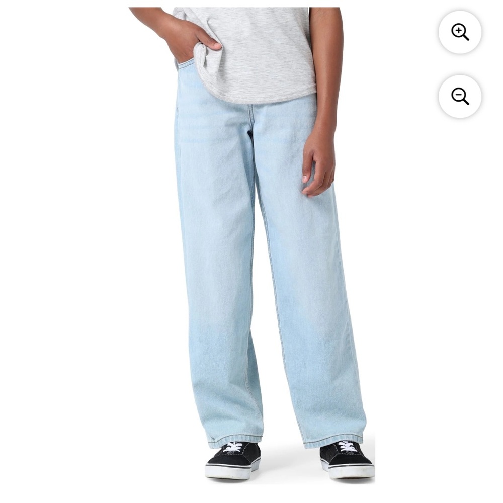 Wrangler Boys Light Blue Denim Loose Fit Skater Kids Jeans Sz 10 reg and 12 slim